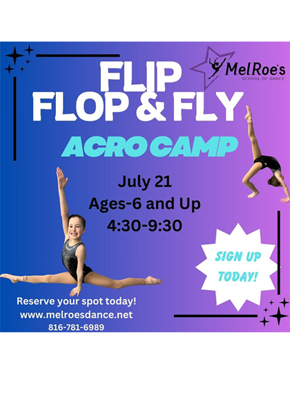 7 Day Class Pass 7 Day Unlmited Classes for MelRoe's School of Dance Studio in Liberty Missouri